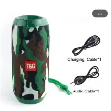 Портативна Bluetooth-колонка з сабвуфером, водозахистом IPX5, FM, TWS, MicroSD, AUX, акумулятор 1200 мА·год — Камуфляж