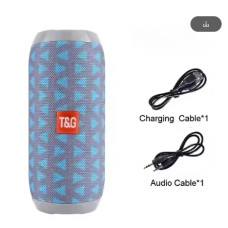 Портативна Bluetooth-колонка з сабвуфером, IPX5, FM, TWS, MicroSD, AUX, акумулятор 1200 мА·год, Блакитний