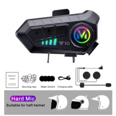 Y10 (Half MIC) — Bluetooth 5.3 гарнітура для відкритого або модульного мотоциклетного шолома з водозахистом IPX6