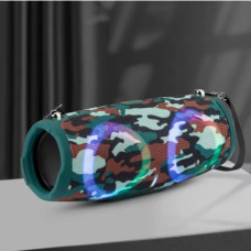 Портативна Bluetooth-колонка 100Вт, RGB-підсвітка, FM, TWS, USB, AUX, 30×12×12 см Камуфляж Портативна Bluetooth-колонка 100Вт, RGB-підсвітка, FM, TWS, USB, AUX, 30×12×12 см Камуфляж