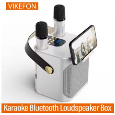 VIKEFON S882 — потужна портативна караоке-колонка Bluetooth 5.3, біла