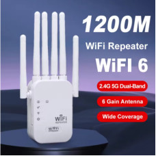 Дводіапазонний Wi-Fi репітер 1200Mbps (2.4GHz + 5GHz), 4 антени, 3 режими роботи – Repeater, AP, Router Дводіапазонний Wi-Fi репітер 1200Mbps (2.4GHz + 5GHz), 4 антени, 3 режими роботи – Repeater, AP, Router