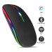 RGB бездротова ігрова миша з підсвіткою, Bluetooth та акумулятором, Чорна