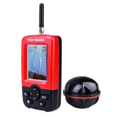 Ехолот для риболовлі 125 kHz, бездротовий сонар, червоний