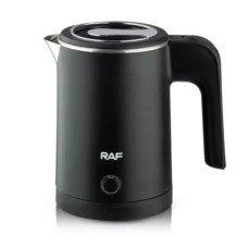Портативний електричний чайник 0.8 л з нержавіючої сталі (для подорожей, дому та готелю) Чорний Портативний електричний чайник 0.8 л з нержавіючої сталі (для подорожей, дому та готелю) Чорний