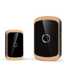 Розумний бездротовий дверний дзвінок (300 м, 60 мелодій, Чорний+золото)