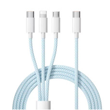 Кабель 3-в-1 OIITH Fast Charging 100W (USB-C + Micro USB + Lightning, 6A, 1 м, блакитний)
