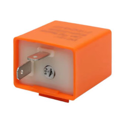 2‑контактне реле поворотів для мотоцикла (помаранчеве, регульована частота LED/лампи, 12V)