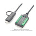 Промисловий USB–RS232/485/422/TTL ізольований конвертер PCM-KW-469 (FT232RL, USB-C/USB-A, 4-в-1)