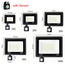 LED прожектор з датчиком руху (20W IP66, для вулиці та саду)