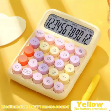 Калькулятор Dopamine Candy Color, 12-розрядний, великий екран, ретро-дизайн, Жовтий (yellow)