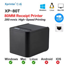 Термопринтер чеків Xprinter 80мм (USB, автообрізка, з рулоном паперу)