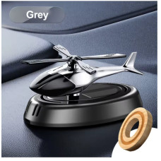 Автомобільний ароматизатор-гелікоптер (тип B, сірий) з сонячною батареєю