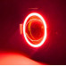 Додаткові мотоциклетні LED-прожектори U7 (Angel Eyes, 3 режими, 3000LM, IP67) RED