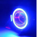 Додаткові мотоциклетні LED-прожектори U7 (Angel Eyes, 3 режими, 3000LM, IP67) BLUE