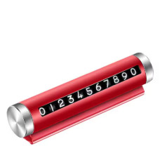 Парковочна табличка для авто (з алюмінієвим корпусом, змінні цифри) червоний