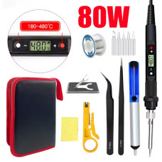 Набір електричного паяльника 80W з цифровим LCD-дисплеєм, регульованою температурою Набір електричного паяльника 80W з цифровим LCD-дисплеєм, регульованою температурою