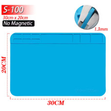 Силіконовий килимок для паяльних робіт – термостійкий антистатичний робочий мат S-100 (без магнітів)