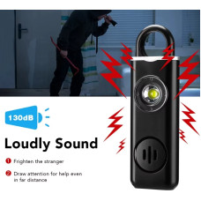 Персональна сирена з ліхтариком AF-2004 (130 дБ, LED, Type‑C) Чорний