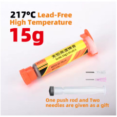 Паяльна паста високотемпературна XH-ZG217 (Sn96.5/Ag3/Cu0.5, 20–38μm, 217°C) 15г