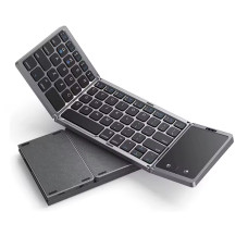 Складна бездротова клавіатура Seenda з тачпадом, Bluetooth 5.1, сіра — для Android, iOS, Windows, macOS