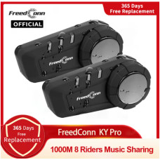 Freedconn KY Pro — Мотоциклетна Bluetooth-гарнітура з інтеркомом до 2000 м, Qualcomm-чіпом, IP65