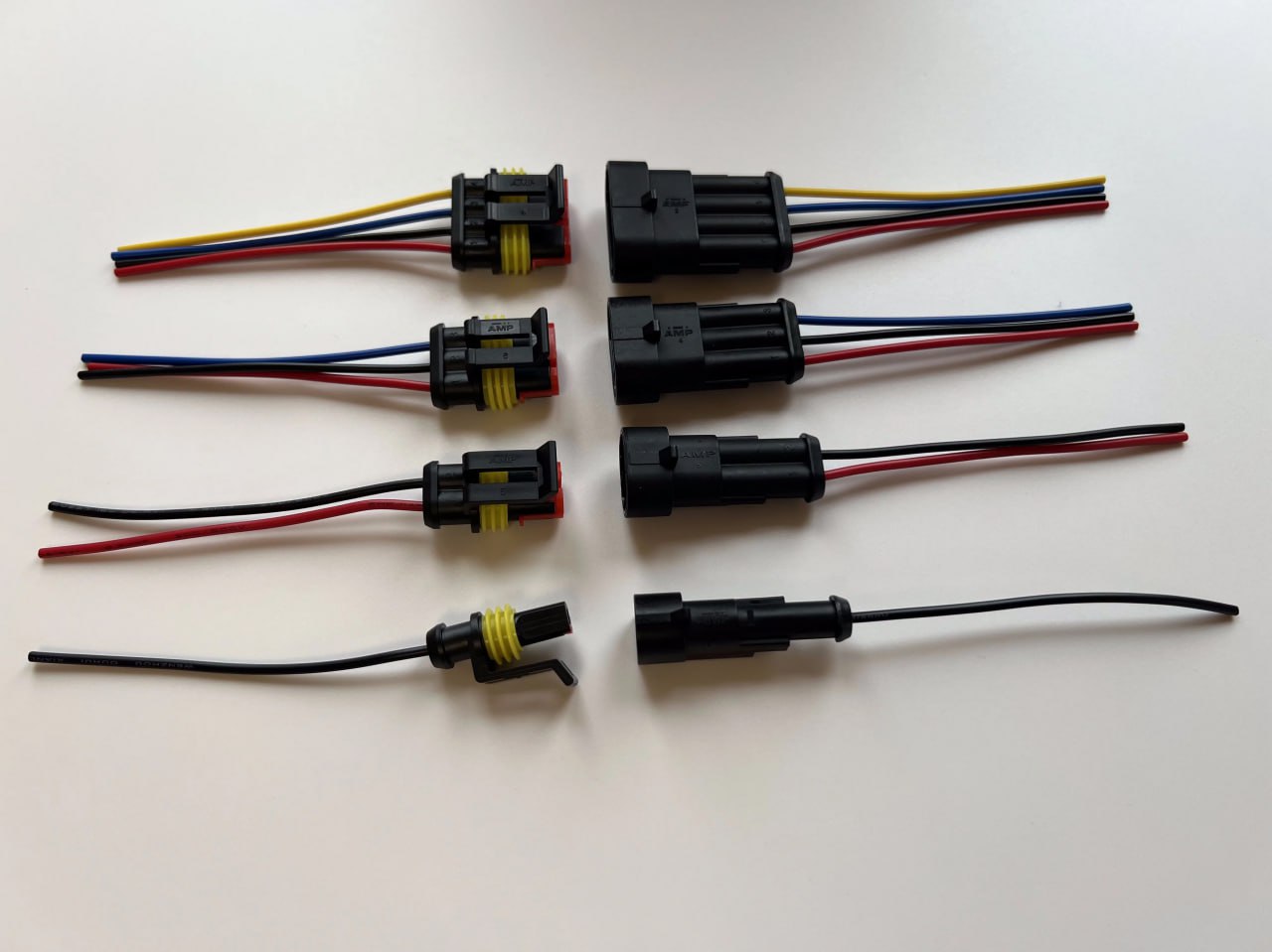 Водонепроникний роз’єм 1/2/3/4-контактний, швидкий електричний конектор 4 pin (папа‑мама)