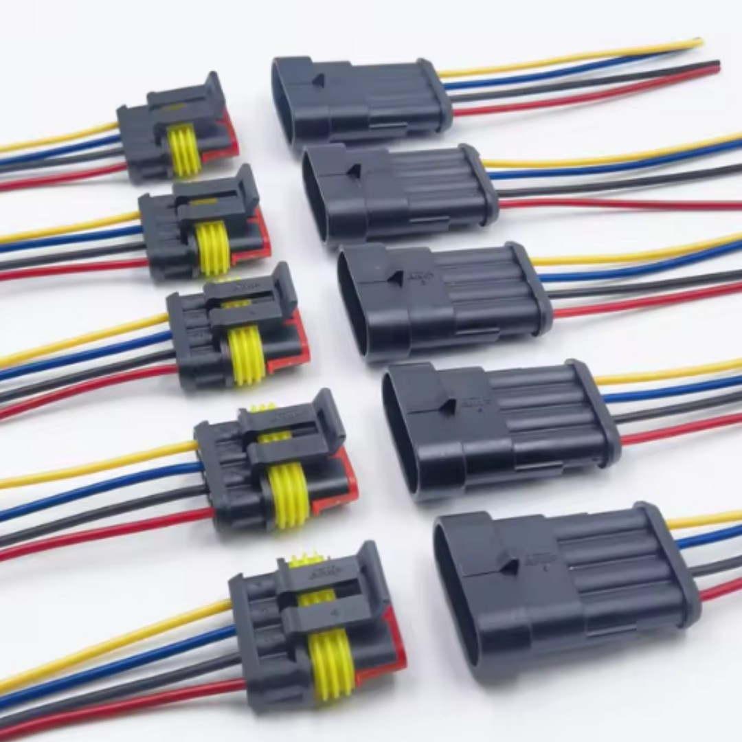 Водонепроникний роз’єм 1/2/3/4-контактний, швидкий електричний конектор 4 pin (папа‑мама)