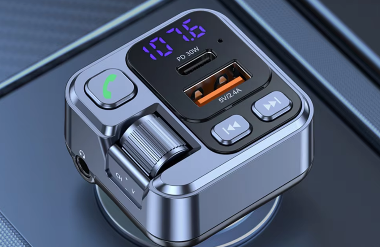 Bluetooth FM трансмітер HM101 для авто, Bluetooth 5.1, MP3-програвач, гучний зв’язок, потужність 30W