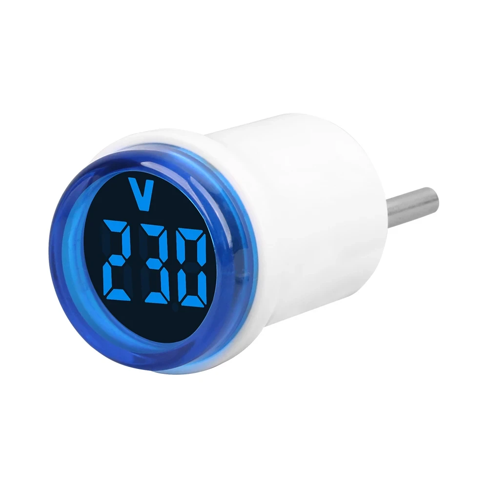 Вольтметр цифровий LED для вимірювання напруги AC 50-500В з EU вилкою Синій
