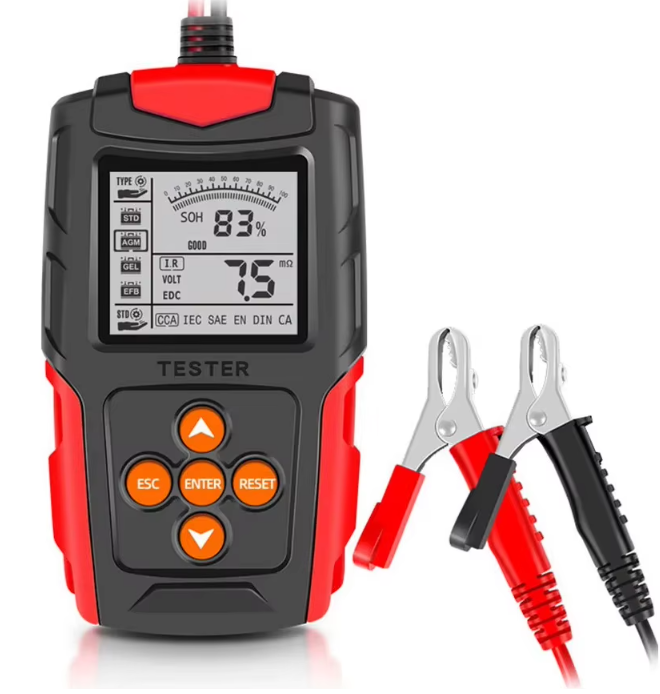 EAFC цифровий тестер автомобільного акумулятора 12V/24V (Red)
