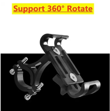 Алюмінієвий телескопічний тримач для смартфона на велосипед/мотоцикл (Black)
