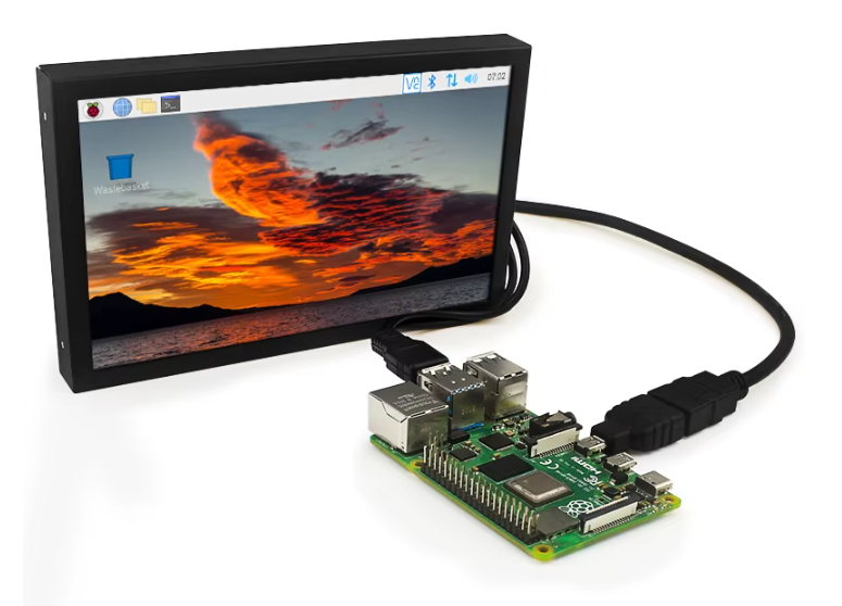 Портативний монітор 7" IPS 1024x600 (для ПК, ноутбуків, Raspberry Pi, камер, ТВ-боксів) EM713
