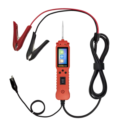 Автомобільний тестер ланцюгів P200 червоний з кабелем 2м (діагностика 12В/24В)