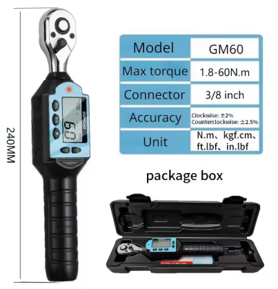 Цифровий динамометричний ключ NITERUS GM 3/8'' 1,8–60 Н·м (GM60)