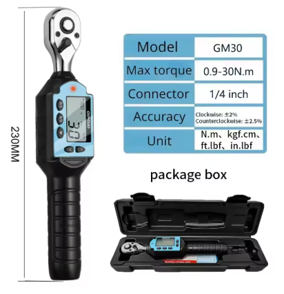 Цифровий динамометричний ключ NITERUS GM 1/4'' 0,9–30 Н·м (GM30)