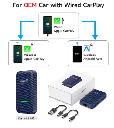 Carlinkit 4.0 CPC200-CP2A | Універсальний бездротовий адаптер CarPlay та Android Auto 2-в-1