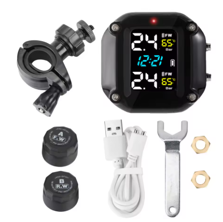 TPMS для мотоцикла з LCD-дисплеєм та зовнішніми датчиками (Type A)