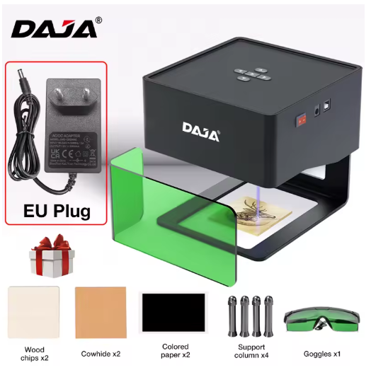 DAJA DJ6 Mini портативний лазерний гравер для дерева, пластику, шкіри, паперу та металу