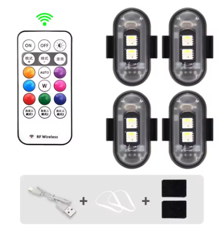 Бездротові LED стробоскопи з пультом 4шт